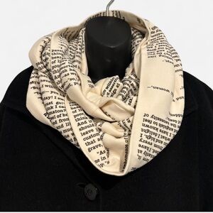 Jane Eyre Literary Infinity Scarf – Soft, Layered, With Sewn Repairs